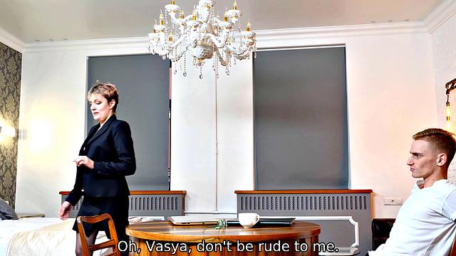 TUTOR4K. Literature tutor is seduced by student that gladly fucks her