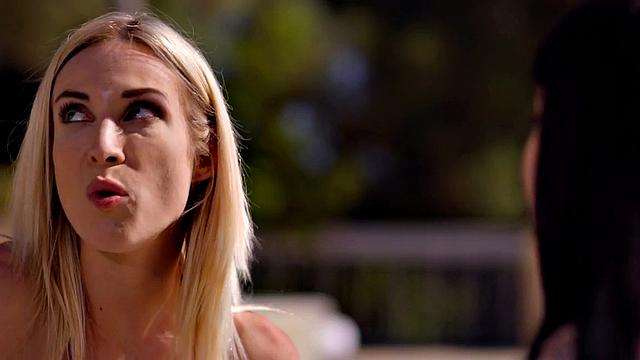 Outdoor lesbian strapon pleasure for tattooed babes