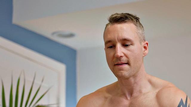 Eager jock assfucking stud until cumshot on body