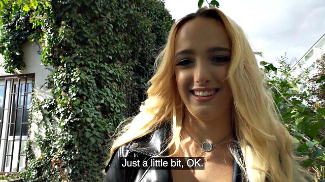 Euro babe POV fucked in pussy after picking up from the street