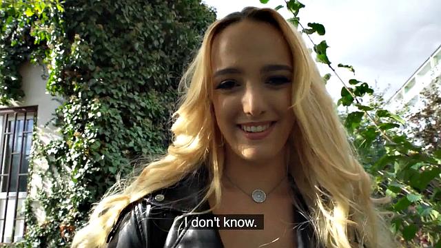 Euro babe POV fucked in pussy after picking up from the street