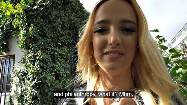 Euro babe POV fucked in pussy after picking up from the street