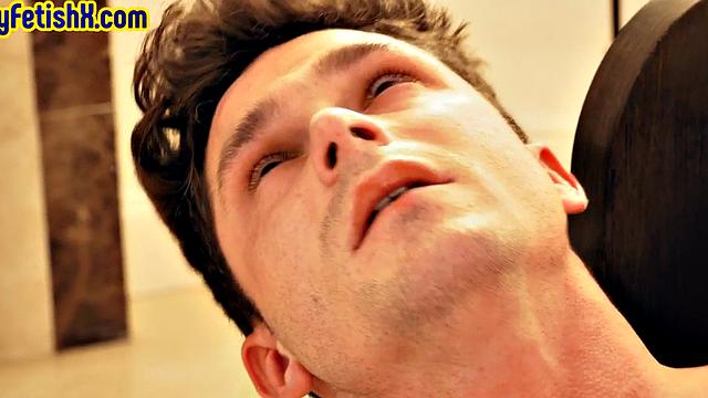 Religious jock assfisted in church chapel