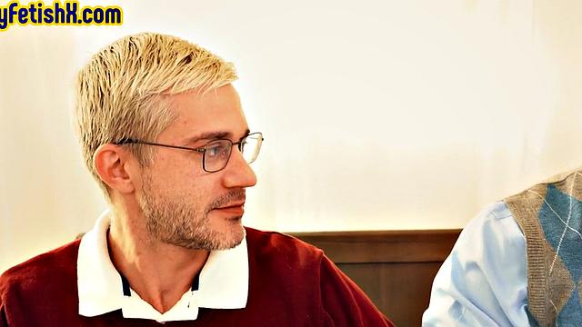 Religious jock assfisted in church chapel