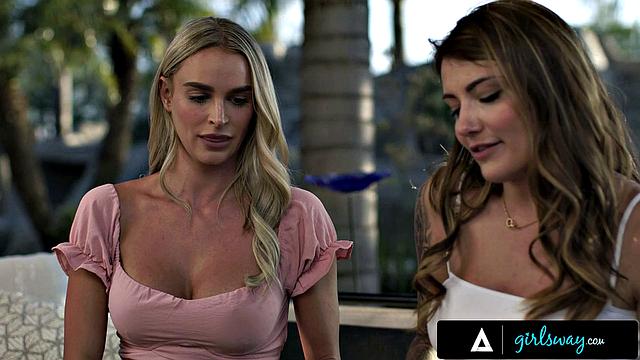 GIRLSWAY - Besties Adria Rae & Emma Hix Turn Scrapbooking Into Passionate Scissoring