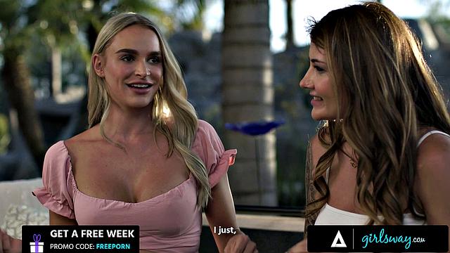 GIRLSWAY - Besties Adria Rae & Emma Hix Turn Scrapbooking Into Passionate Scissoring