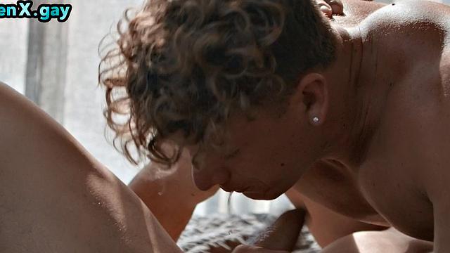 Manly jock rims and barebacks BF in bedroom