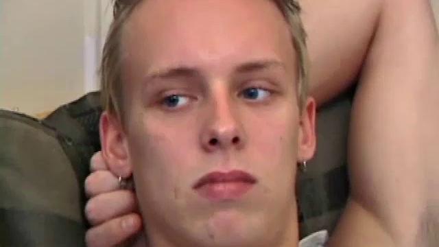 Roar lubes up a red dildo and buries it deep inside naked young ass. In total ecstasy, he slides in and out, while stroking his hard cock. Then he gets on his knees and rams his ass with it from behind.