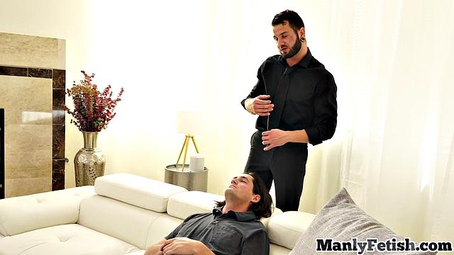 Muscled jock doggystyled by therapist