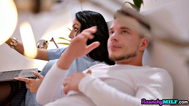 Big-titted inked cougar doggystyled by BF