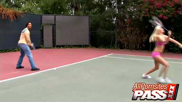 Sexy Pornstars Taking Turns on Cock