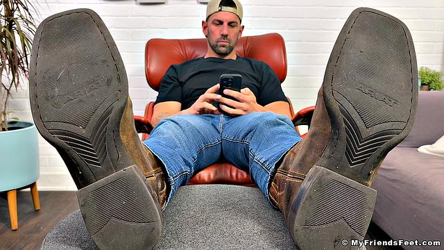 Brad Knox Removes His Boots - Brad Knox