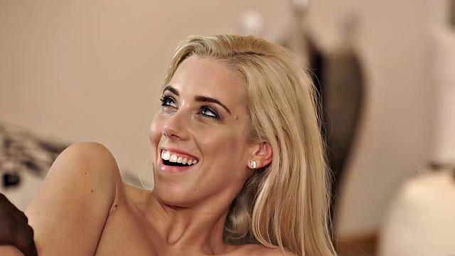 BLACK4K. Alluring babe lures boss into interracial session