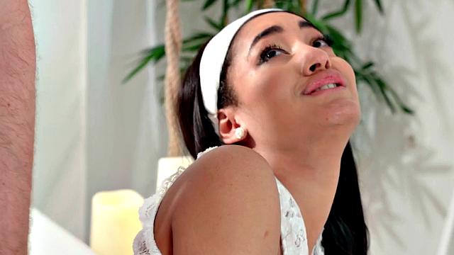 Lingerie beauty anally stuffed in erotic couple