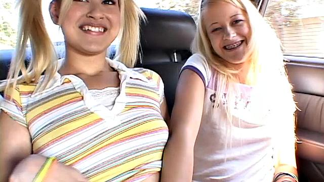 Miltontwin Threesome Play at Car