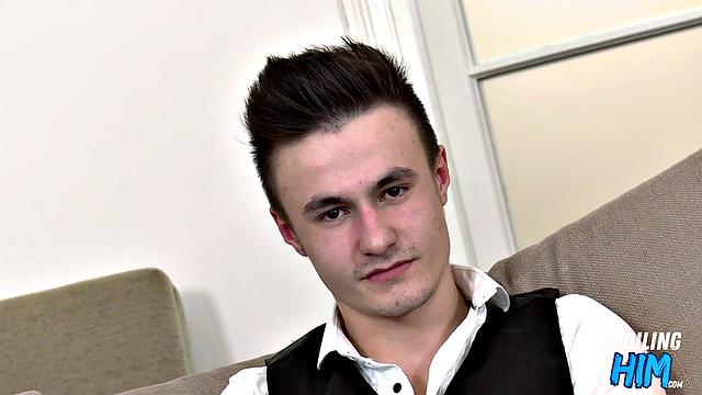 Handsome stud doggyfucked at casting