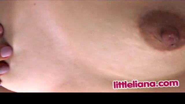 Little Liana with natural tits recorded herself