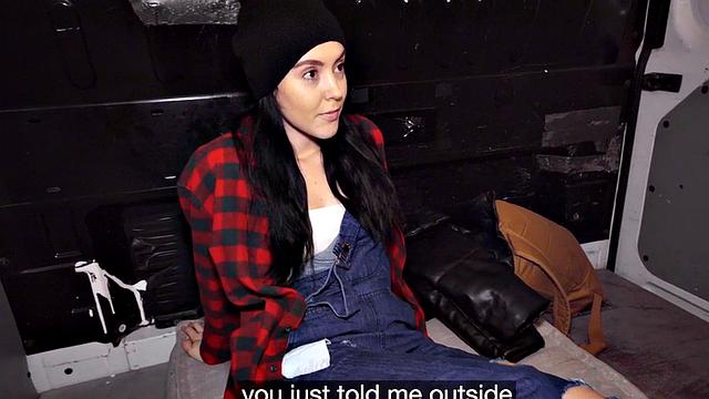 Babe picked up and fucked in her tight pussy