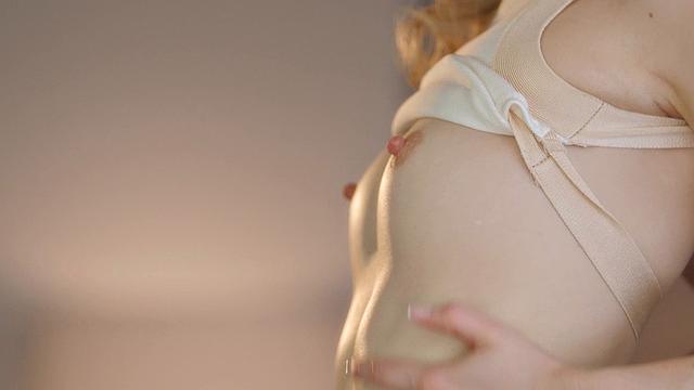 Charlotte Stokely Unzips Skirt