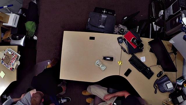 Gay pawn threesome assfucked in the office by shop owners