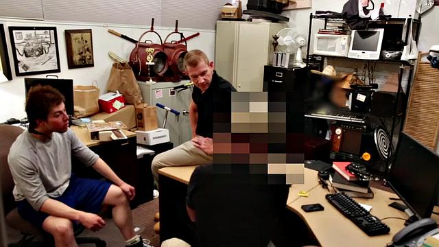 Gay pawn threesome assfucked in the office by shop owners