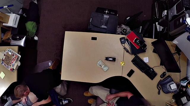 Gay pawn threesome assfucked in the office by shop owners