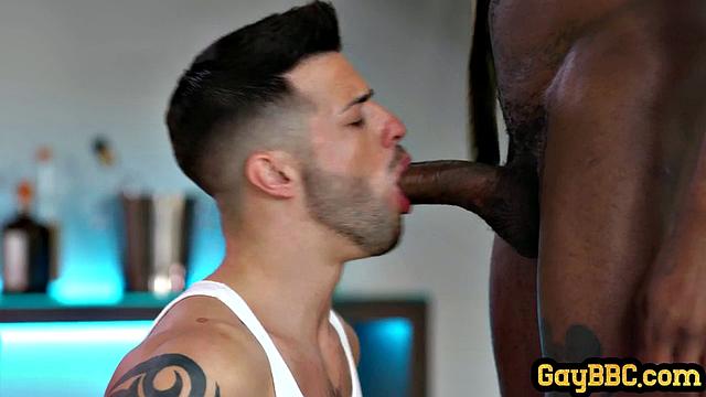 Big black cock lover enjoys feast