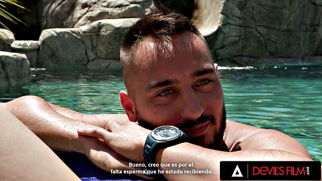 DEVILS FILM - Petite Babe Liz Jordan Cheats to Get Hot Creampie