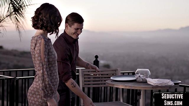 Inked tanned nympho gets ravaged on first date