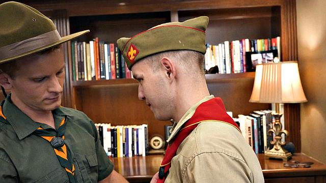 Uniformed amateur scouts in anal