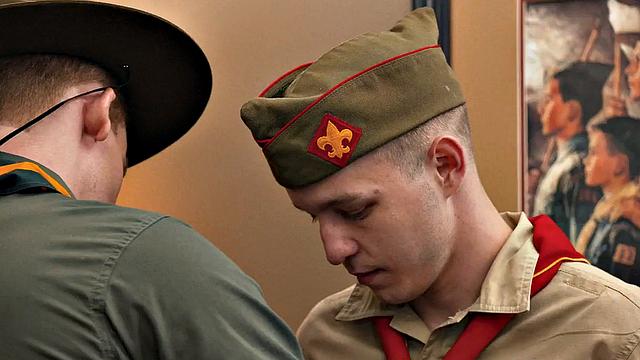 Uniformed amateur scouts in anal