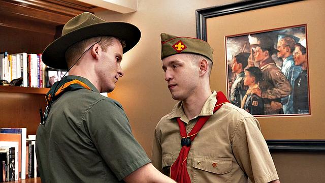 Uniformed amateur scouts in anal