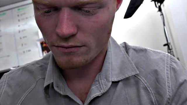 White stud penetrated by BBC in ass in meeting room