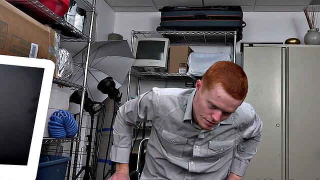 White stud penetrated by BBC in ass in meeting room