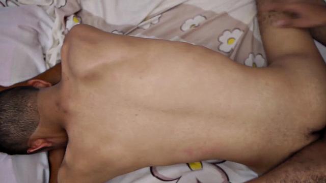 Skinny African twink barebacked in tight ass home