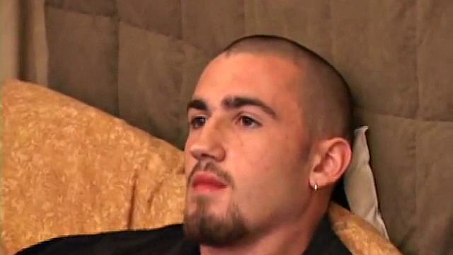 Donovan wastes no time as he pulls down his pants and lubes up his cock. Totally focused on the porn videp playing, Donovan strokes hard, until he expels a monster cum load.