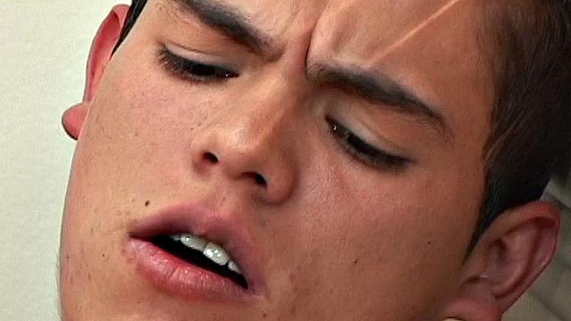 Sebastian is seated at his desk with a blow up doll that he's about to have sex with. His active imagination conjures up a naked boy.