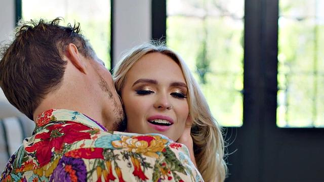 Stunning babe dirty talks and gets passionately fucked by BF