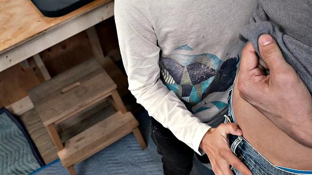 Petite and greedy twink bottomed by DILF in his ass