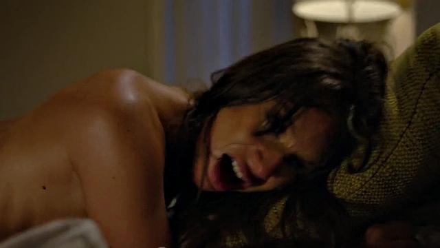 MILF stepmother gets fucked in doggystyle by big white dick