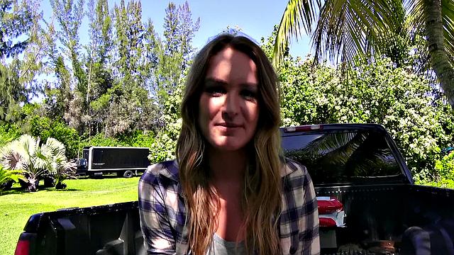 A bald babe in Mulch Booty get her pussy pounded in reverse cowgirl POV