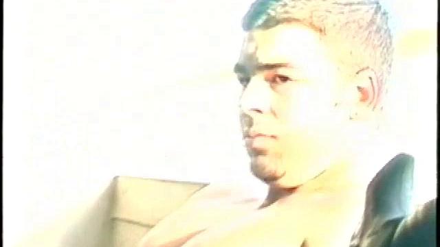 It's a beautiful day to jack off outside, so Tony Hammer invites us to watch. He leans back on a chair, stretches out his legs and pounds his hard meat. While stroking with determination, Tony abruptly stands up.