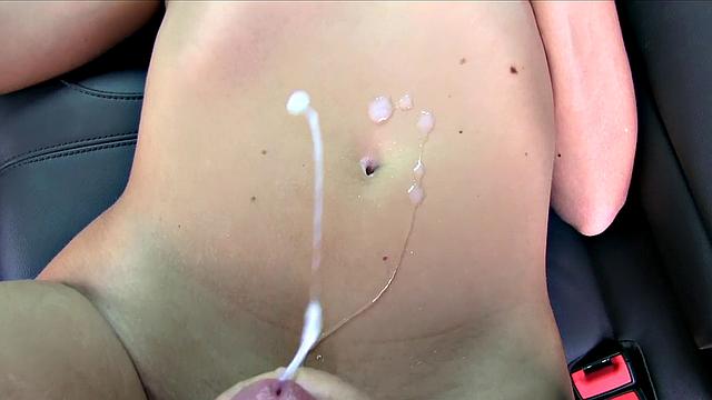 Russian cutie with brown hair gets paid for a hard fuck & a hot blowjob