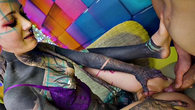 2 Tattooed Girls Get Ass Fucked By A Big Dick