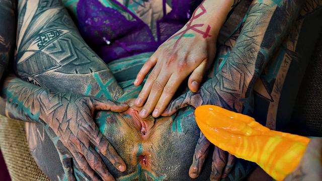 2 Tattooed Girls Get Ass Fucked By A Big Dick