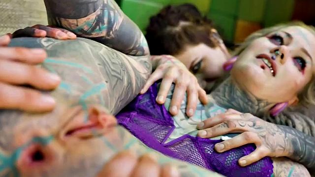 2 Tattooed Girls Get Ass Fucked By A Big Dick
