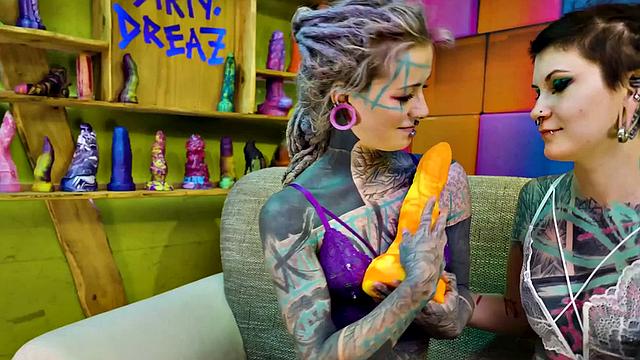 2 Tattooed Girls Get Ass Fucked By A Big Dick