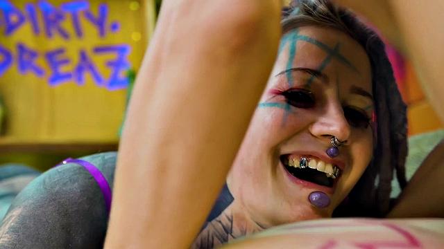 2 Tattooed Girls Get Ass Fucked By A Big Dick