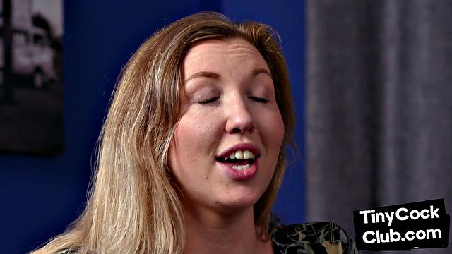 Small penis guy watches GF fucking