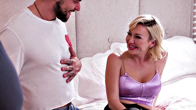 DEVILS FILM - Wild Bisexual Threesome With Wife Adira Allure And Two Big Cocks